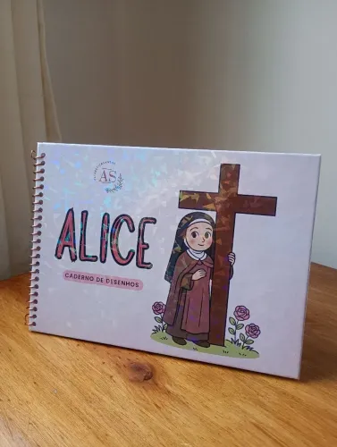 Cadernos de desenhos personalizado Santa Teresinha do menino Jesus