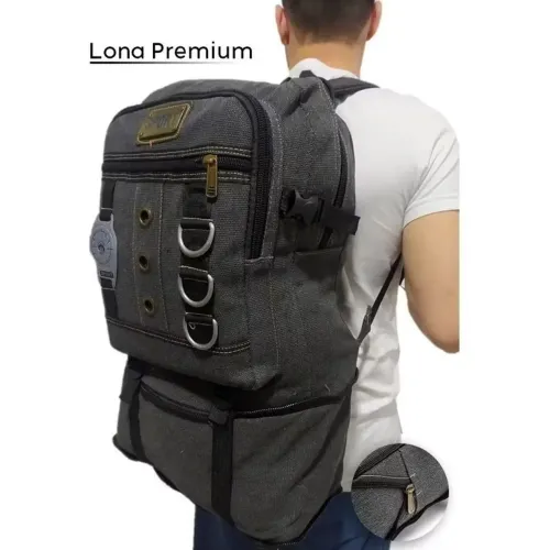 Mochila em Lona de Alta qualidade reforçada unissex