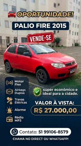 Fiat Palio 1.0/ Trofeo 1.0 Fire/ Fire Flex 2P 2015