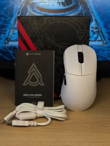 Mouse Gamer AJAZZ AJ179 V2 Branco 12000 DPI PAW3311 Sem Fio Tri-Mode (Fazemos entregas!)