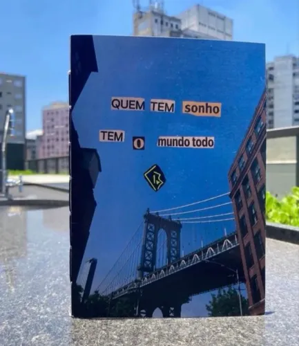 caderno "quem tem sonho tem o mundo todo", artista zulu luiza