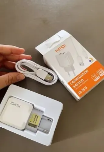 CARREGADOR RÁPIDO KAIDI KD-301A (COM CABO LIGHTNING)