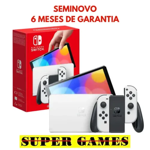 Switch Oled 64 (impecável). Loja física 21 anos de mercado, aceitamos troca, próx. ao Metr