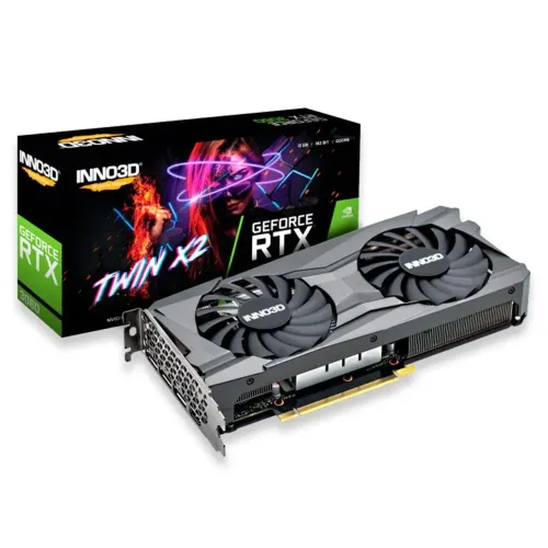 Placa de Video Rtx 3060 12gb INNO3D GeForce <br>Twin X2 OC, 8GB, GDDR6, 128-bit