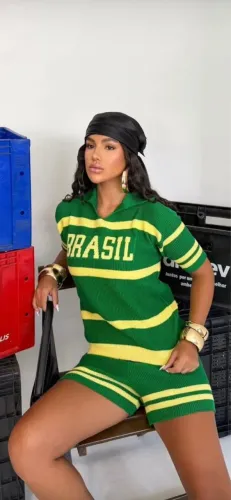 Camisa tricô s Brasil