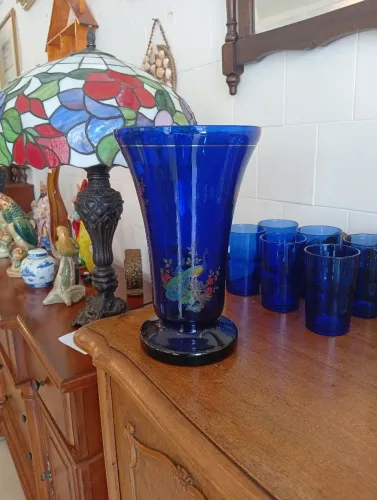 Lindo vaso azul cobalto