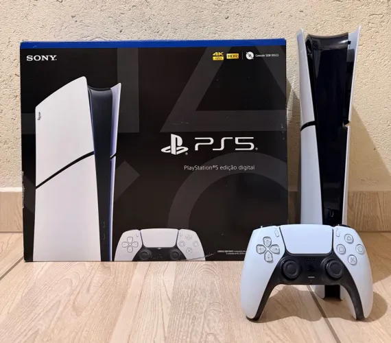 PlayStation 5 slim 1TB completo impecável zero