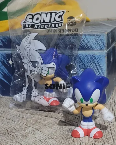 Boneco Sonic Burger King 2024 - Sonic the Hedgehog (Lacrado e novo)