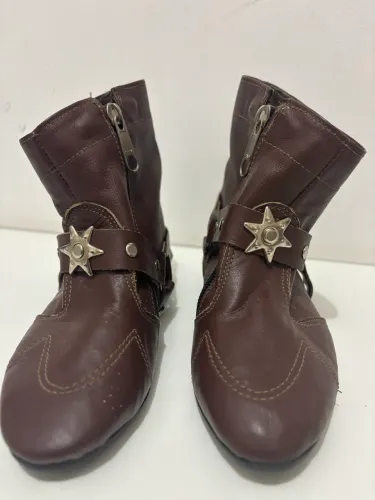 Bota para hipismo infantil de couro lote 24