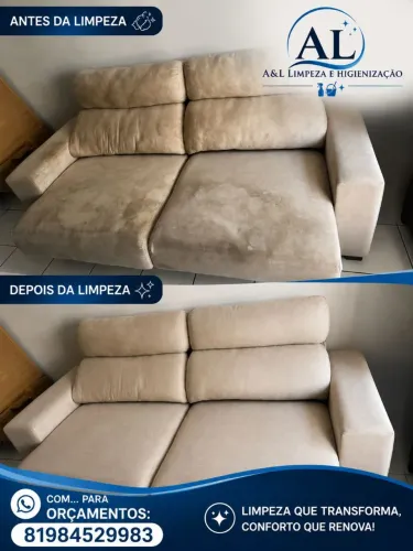 Limpeza e higienização de estofados