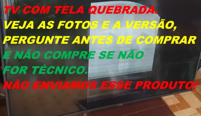 TV LG 42LB6200 COM TELA QUEBRADA.