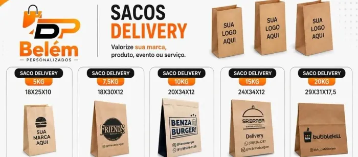 Sacos Delivery Personalizado para todos os tipos de Negócio
