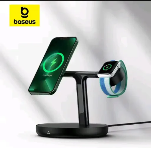 Carregador Indução 3 em 1 Baseus 20w IPhone Apple Watch AirPods