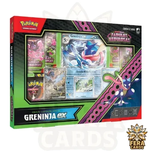 Box Greninja ex Fábulas Nebulosas - Escarlate e Violeta 6.5 - Pokémon TCG