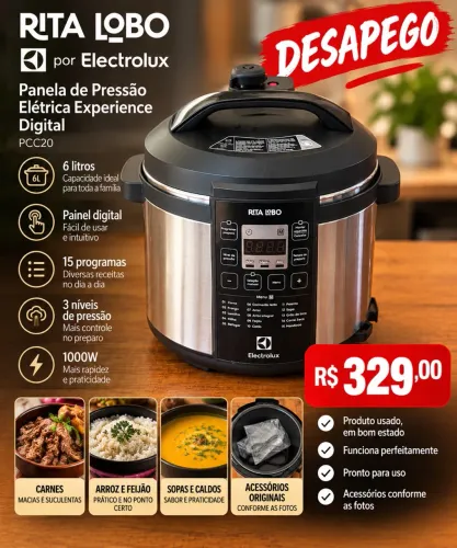 PANELA DE PRESSÃO ELÉTRICA ELECTROLUX RITA LOBO 6L ?