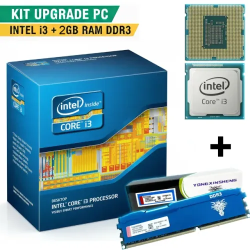 Kit Processador Intel Core I3-3240 3.4ghz Vídeo Integrado + Memória Ram Ddr3 2gb 1333mhz