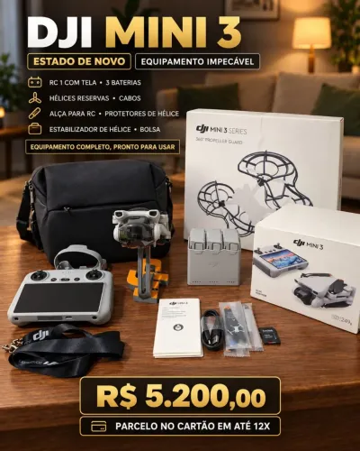 DJI mini 3 combo fly more RC com tela
