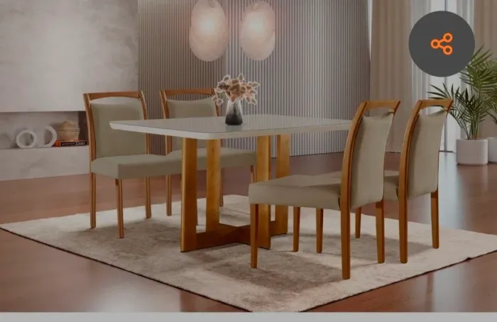 Mesa com 4 cadeiras