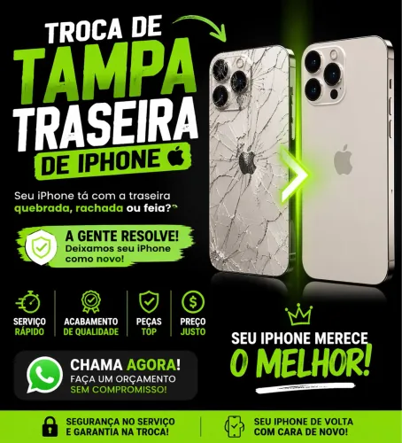 TROCAMOS TAMPA TRASEIRA DE IPHONE