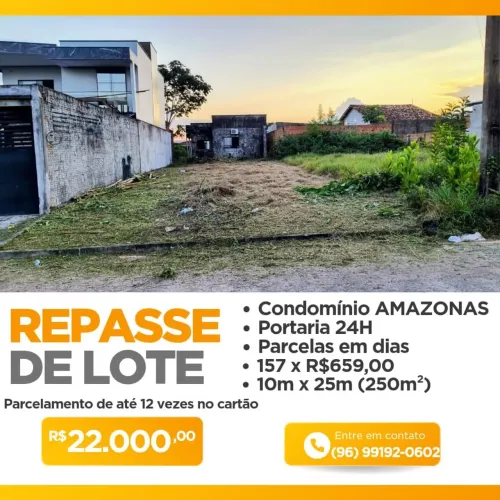 Lote 10x25m no Residencial Amazonas