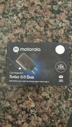 Carregador Motorola Turbo 68 DUOS TipoC TipoC novo na caixa