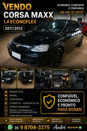 Chevrolet Corsa Hat. Maxx 1.4 8V Econoflex 5P 2012