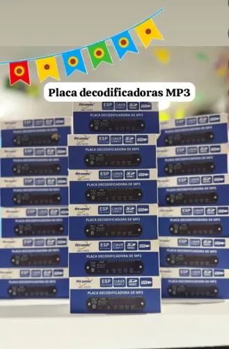 placas decodificadoras de MP3 da marca Átomo, modelo MO-747D.com bluetooth,fm,usb,aux,mmc