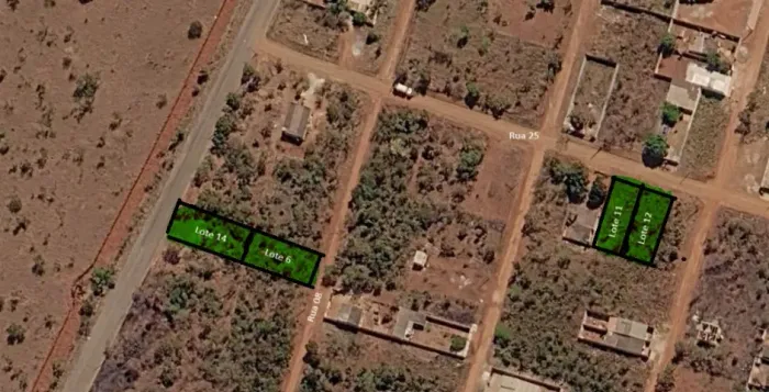 Lotes no Jardim Edite (preço por lote)