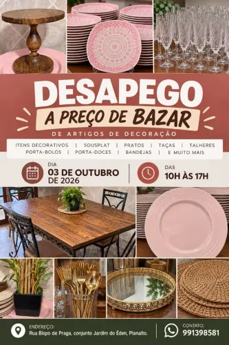 Bazar do desapego de decoração