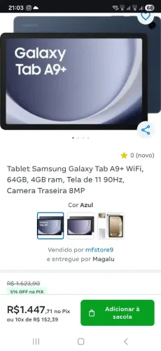 TABLET GALAXY TAB A9+ 11"
