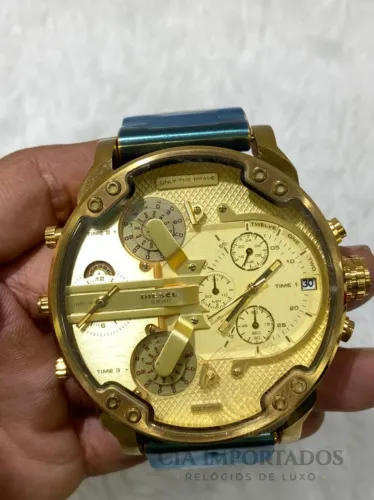 Relógio Diesel Mr Daddy 2.0 Dourado Cx Original