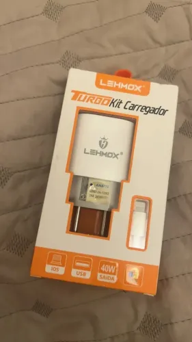 Carregador Turbo 40W USB-C + Cabo Lightning iPhone 8 ao 14 Pro Max
