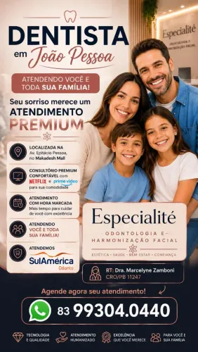 Dentista particular com hora marcada em João Pessoa 