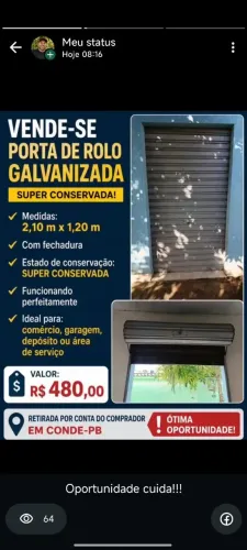 Porta de Rolo Oportunidade