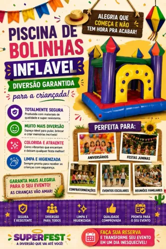 Piscina de bolinhas inflável. 