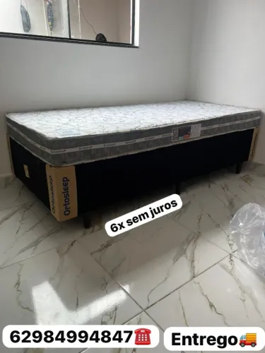 Cama box solteiro (colchão e base)