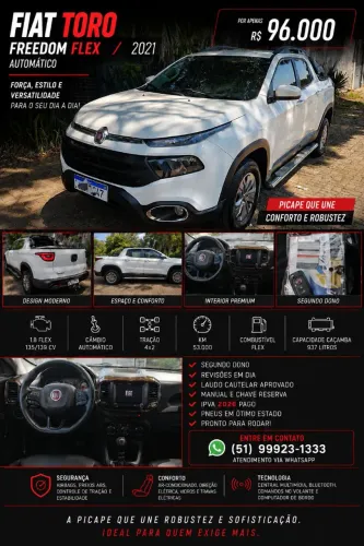 Fiat Toro Freedom 1.8 16V Flex Aut. 2021