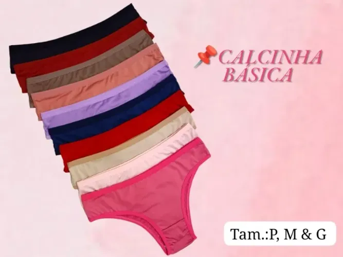KIT C/10 CALCINHA BASICA MICROFIBRA R$:40,00