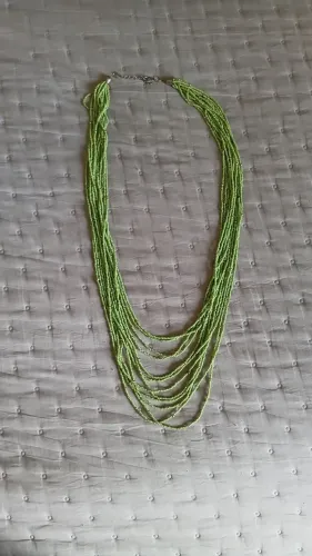 Colar Longo Múltiplas Voltas Verde em Miçangas / Maxi Colar Verde