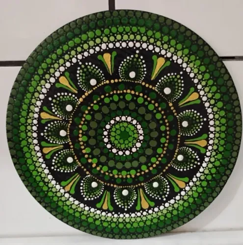 Mandala técnica de pontilhismo