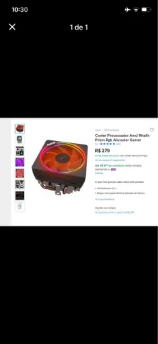 Aircooler wraith prism ARGB AMD