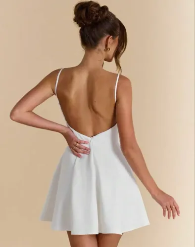 Vestido social curto branco