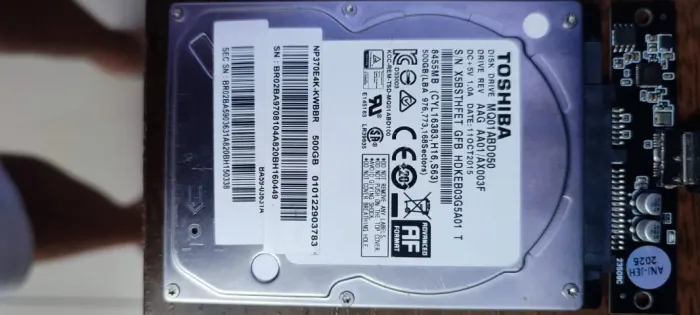 HD 500GB Sata 2.5" para Notebook / PC (Toshiba) - Perfeito Estado