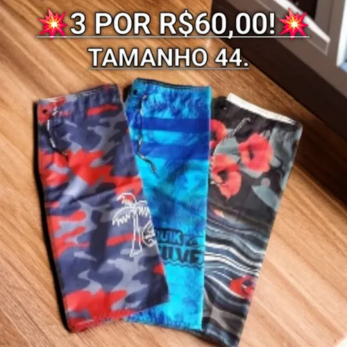 BERMUDAS TACTEL MASCULINA N°44.