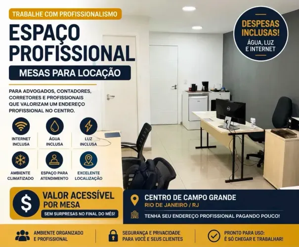 Escritório para aluguel com 30 metros quadrados em Campo Grande - Rio de Janeiro - RJ
