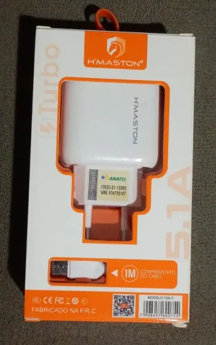 Carregador Turbo Usb 5.1A Tipo C - Novo 