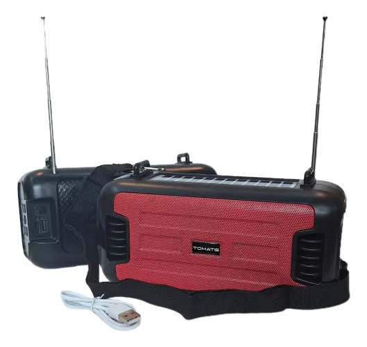 Radio Portatil Vintage Solar Pilha Recarregavel Fm Bluetooth 111 Multivoltagem