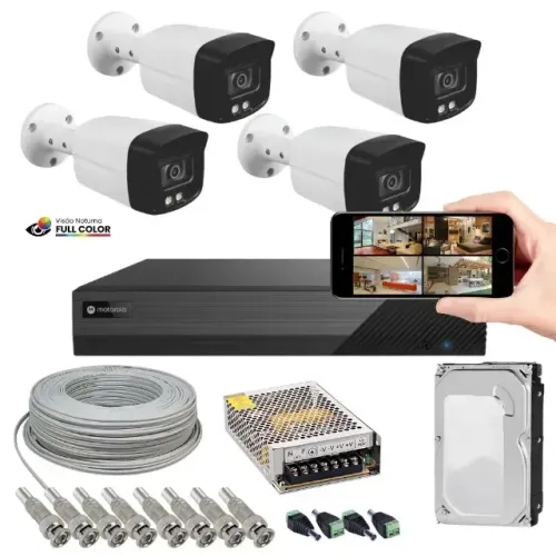 Kit 4 câmeras full hd 1080p + instalação R$ 1.599,00