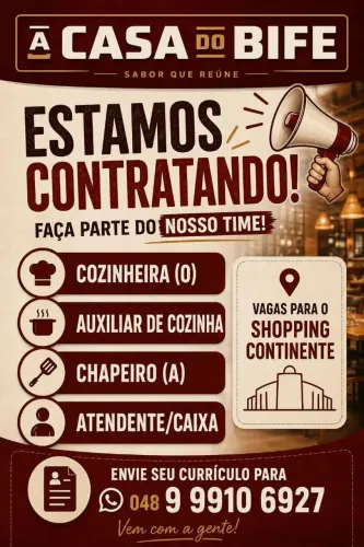 vaga de emprego atendente
