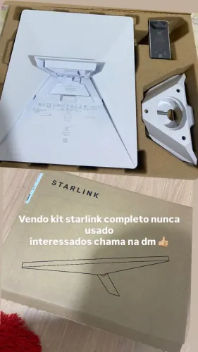 VENDO KIT STARLINK MINI COMPLETO NUNCA USADO + SUPORTE PARA CARRO! Aceito propostas